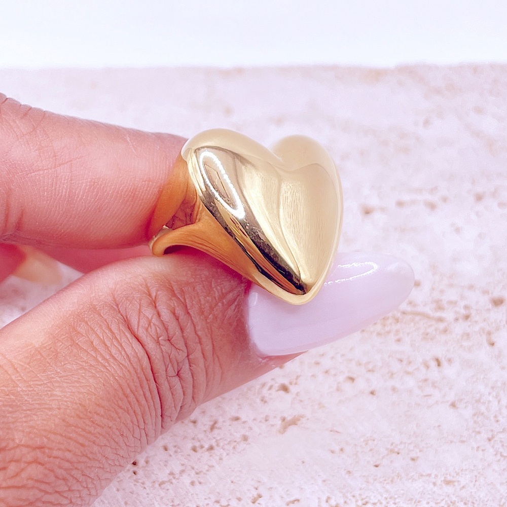 Stainless Steel Gold Ring